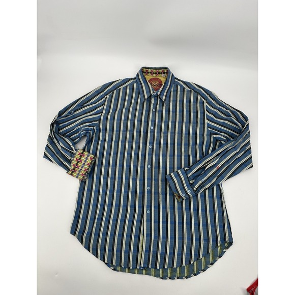 Robert Graham Flip Cuff Long Sleeve Shirt Size Large Knowledge Wisdom Truth - Picture 2 of 7